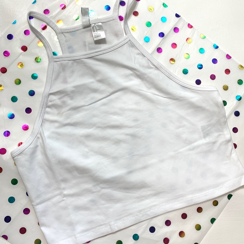 NEW H and M Divided tank top cropped